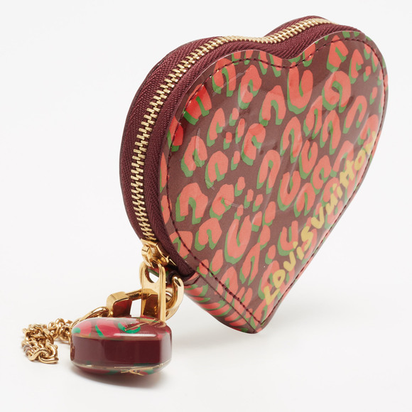 LOUIS VUITTON Vernis Leather Limited Edition Stephen Sprouse Heart Coin Purse - Picture 4 of 9